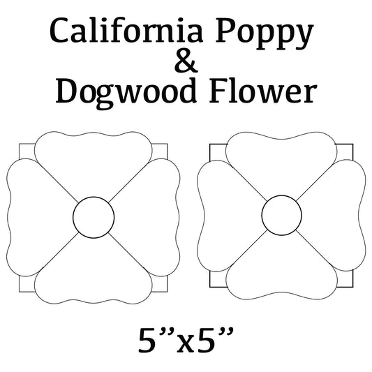 California Poppy and Dogwood Flower Patterns